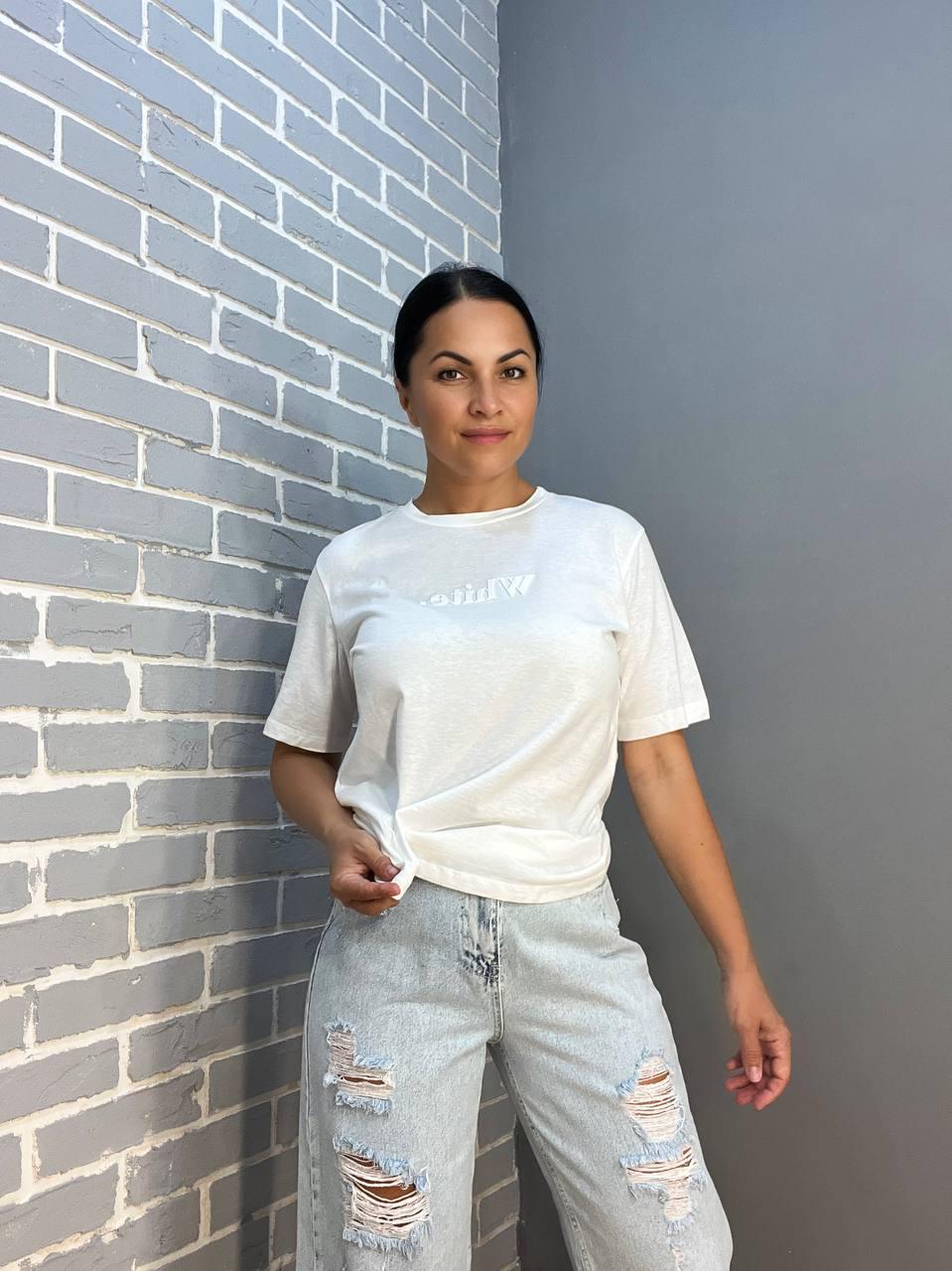 Футболка жіноча PEPPER MINT 24-51 базова прорезинений S Білий (2485)