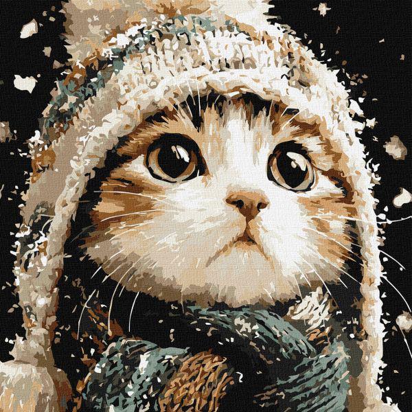 Картина по номерам Ideyka Снежный котик 40x40 см (Id-KHO6847)