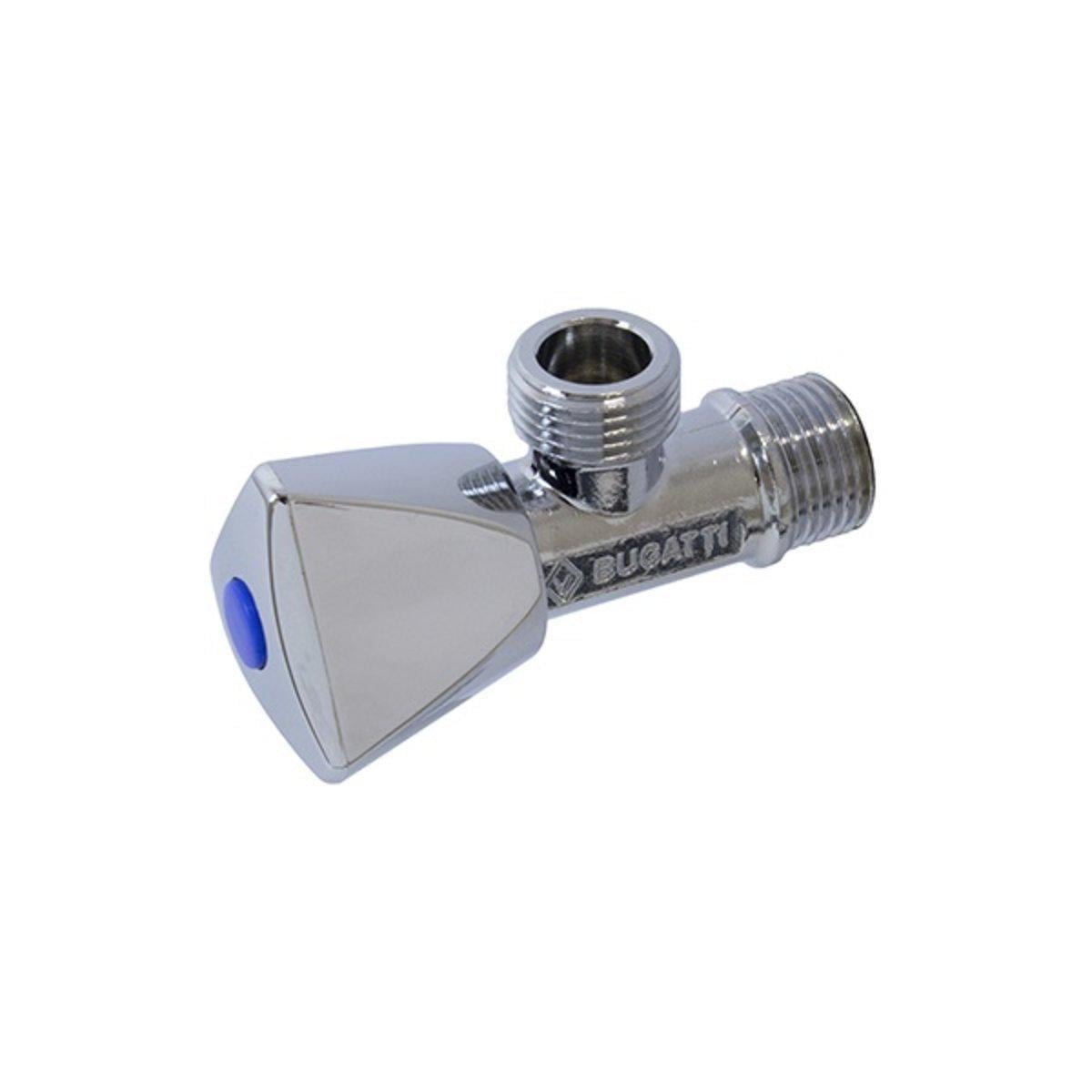 Кран приборный угловой Bugatti вентильный 1/2x1/2" (45343)