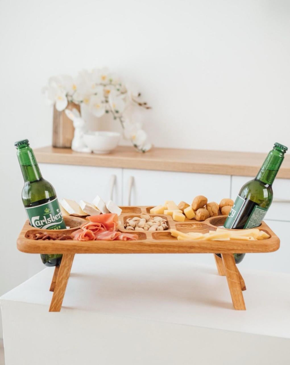 Винный столик из дуба 50x30 см (33089733)