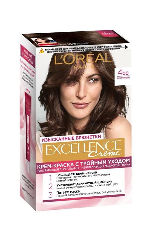 Фарба для волосся L'Oreal Paris Excellence Creme 400 Каштановий (24109)