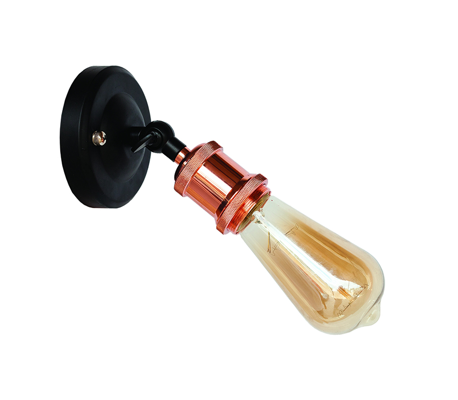 Бра Levistella Lofty короткое с патроном AMP11 Черный/Розовое золото (1963530171)