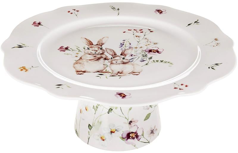 Блюдо на ноге Весенняя История фарфоровая 27 см (BD-K099) Блюдо на ноге Весенняя История фарфоровая 27 см (BD-K099)