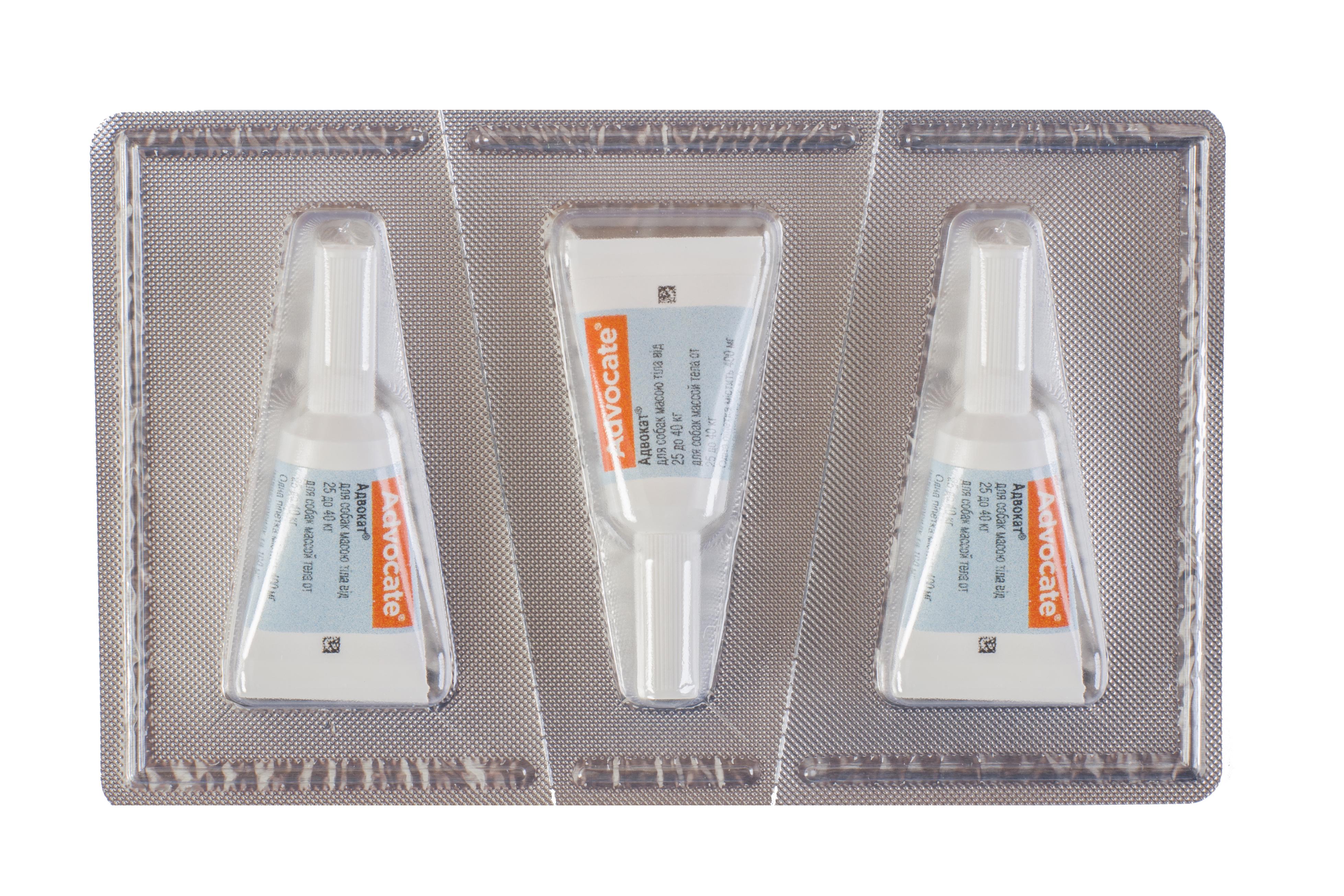 Краплі Bayer Адвокат від заражень ендо та екто паразитами для собак від 25 кг 3 піпетки (4007221037422/4007221017554) - фото 4