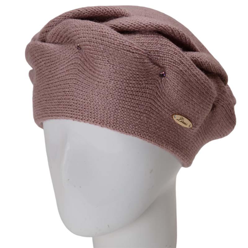 Берет женский Lirus Зефир двойной полушерстяной Пудровый (131889)