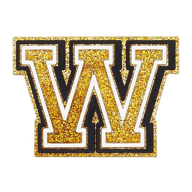 Джибитс для кроксов 5773 Буква W 1 шт. Золотистый (2087785449)