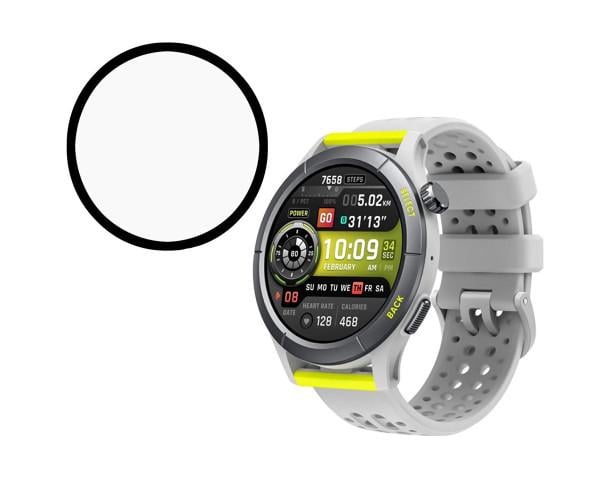 Защитное стекло противоударное SoftGlass Full Cover P ммA для Amazfit Cheetah Round Black