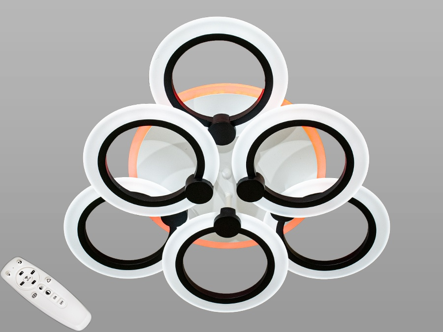 Люстра LED с пультом (A8022/3+3BK LED 3color dimmer)