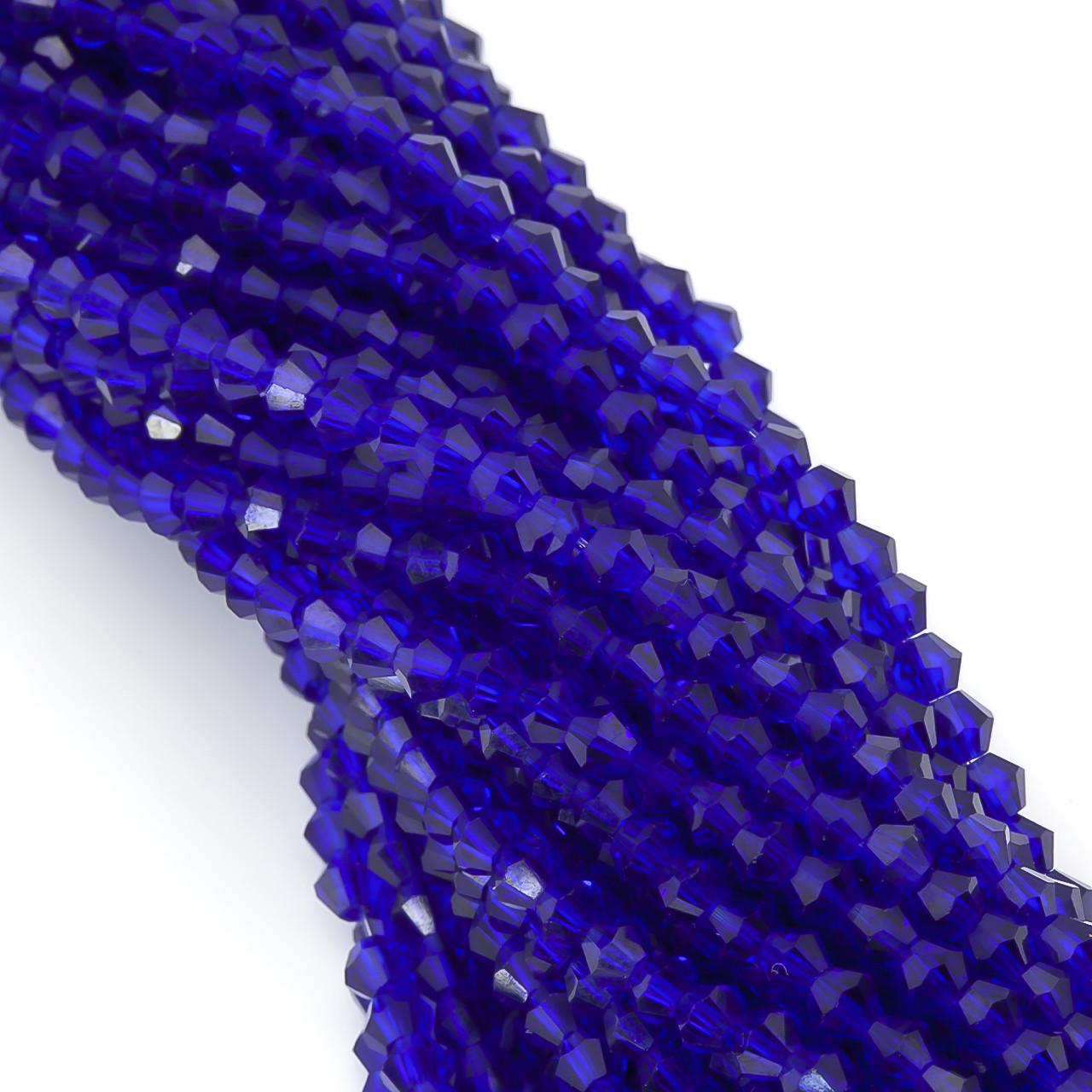 Бусины хрустальные Биконус 4х4,2 мм 95 шт. Электрик (БИ0004к20)