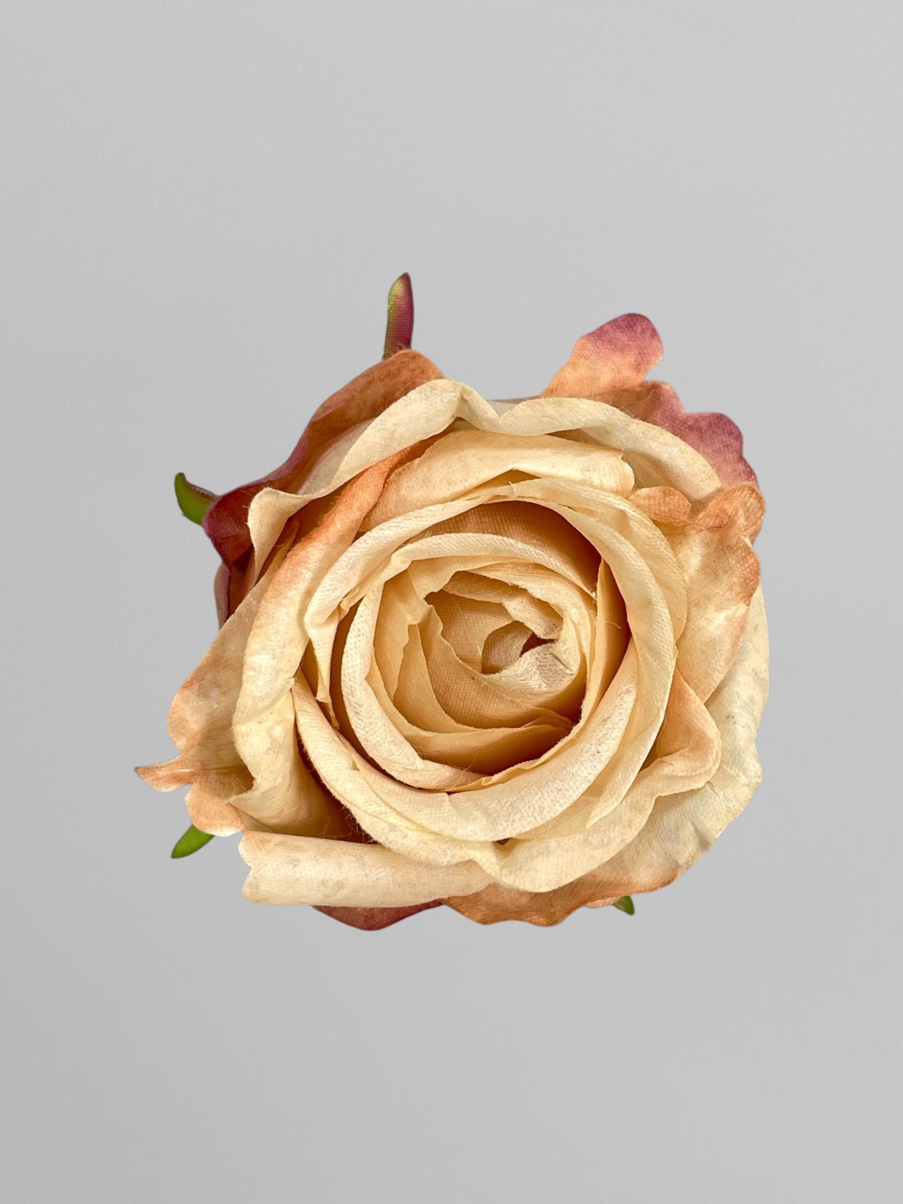 Искусственная головка розы S 5 см Капучино (К02112)