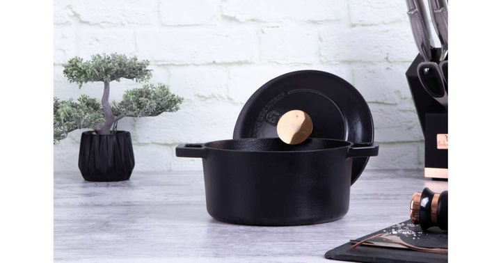 Каструля чавунна 2,75 л Berlinger Haus Metallic Line Rose Gold Edition (BH-6491) - фото 3 Каструля чавунна 2,75 л Berlinger Haus Metallic Line Rose Gold Edition (BH-6491) - фото 3