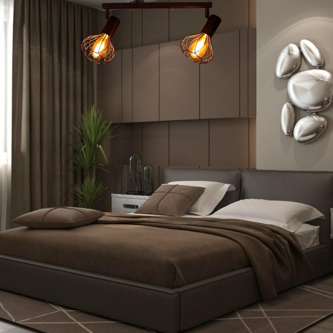 Светильник лофт настенно-потолочный MSK ELECTRIC Lotus NL 14151-2 BK - фото 8