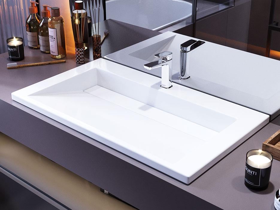 Умивальник накладний Status Boho Low 80 White (701) - фото 10