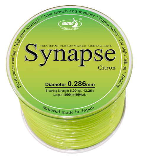 Леска карповая Katran Synapse 0,286 мм 1000 м Citron (LS16)