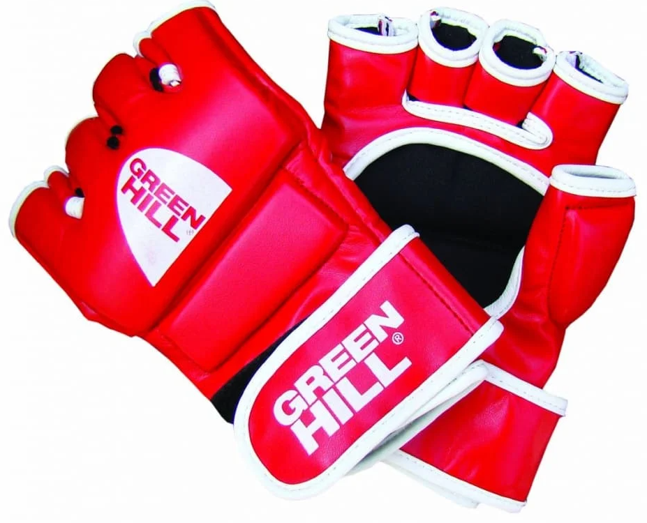 Рукавички для бойового самбо Green Hill ліцензовані FIAS M Червоній (8585053829513)