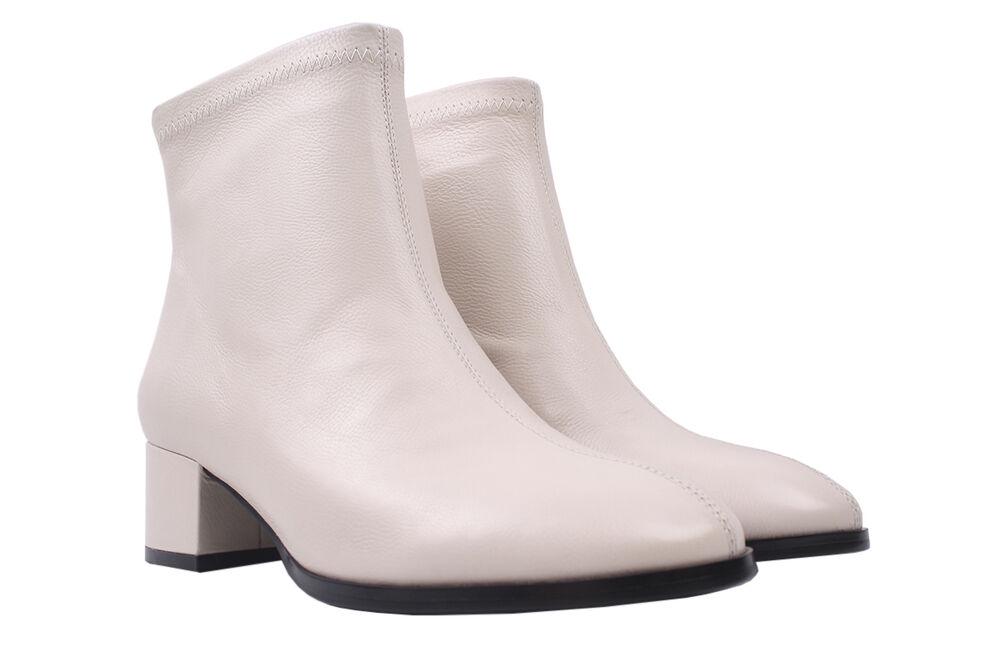 Ботильоны женские Cindy натуральная кожа, молочный (1-20DH 37)