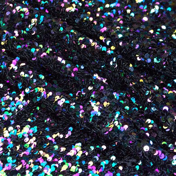 Ткань бархат IDEIA Пайетка 1,4 м Черный (2200004259062)