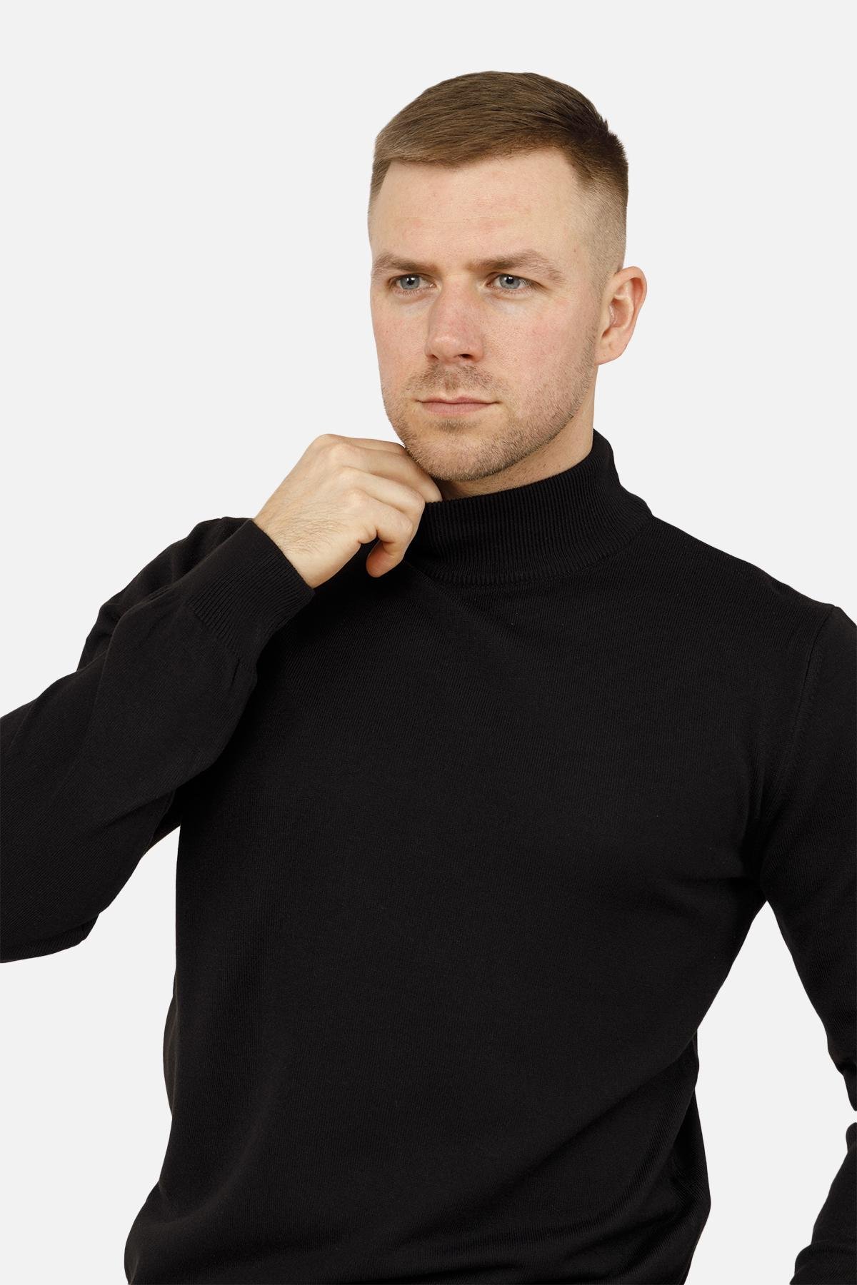 Гольф мужской ЦБ-00260681 р. 52 Черный (SKT001023008) - фото 3 Гольф мужской ЦБ-00260681 р. 52 Черный (SKT001023008) - фото 3