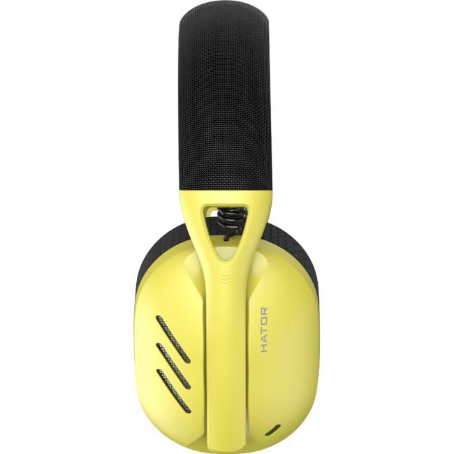 Наушники игровые Hator Hyperpunk 2 Wireless Tri-mode Bluetooth Yellow (HTA-857) - фото 3