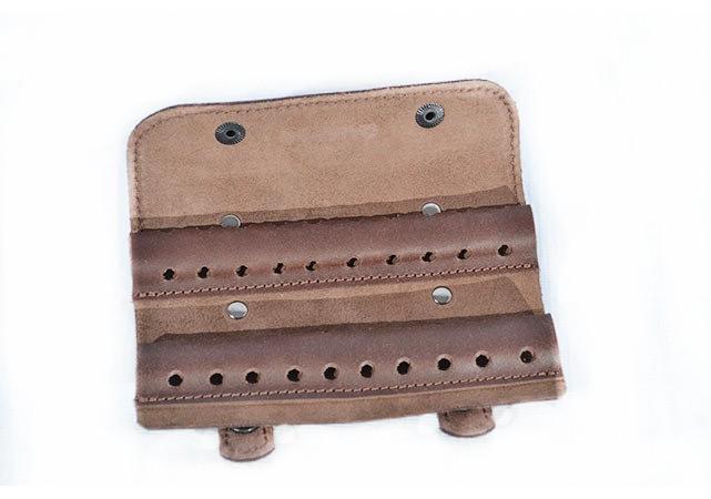 Подсумок на 20 патронов для мелкокалиберного ружья кожа Коричневый (6-1-10158/2) - фото 2