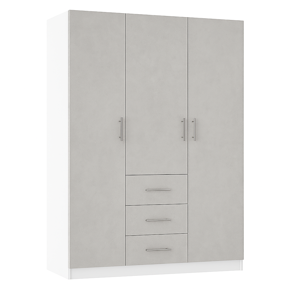 Шафа розпашна SENAM ШР7 2400х1400х450 мм корпус ДСП Білий/фасад ДСП Ательє Світлий (ШР7.24.45.14.5) - фото 3 Шафа розпашна SENAM ШР7 2400х1400х450 мм корпус ДСП Білий/фасад ДСП Ательє Світлий (ШР7.24.45.14.5) - фото 3