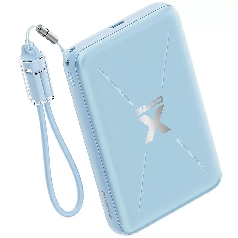 Павербанк с беспроводной зарядкой Proove X-Core 22,5W 10000 mAh PD/QC кабель Type-C/Type-C Голубой (PNXC22010008)