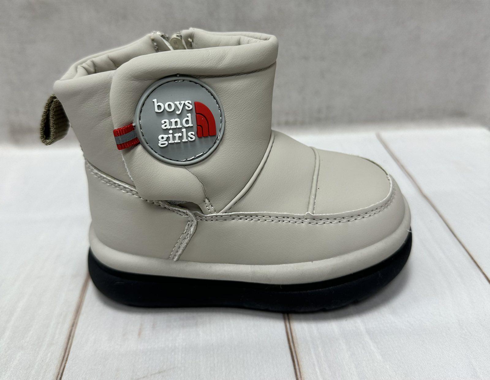 Чоботи зимові дитячі Paliament екошкіра Сірий р. 24 15,7 см