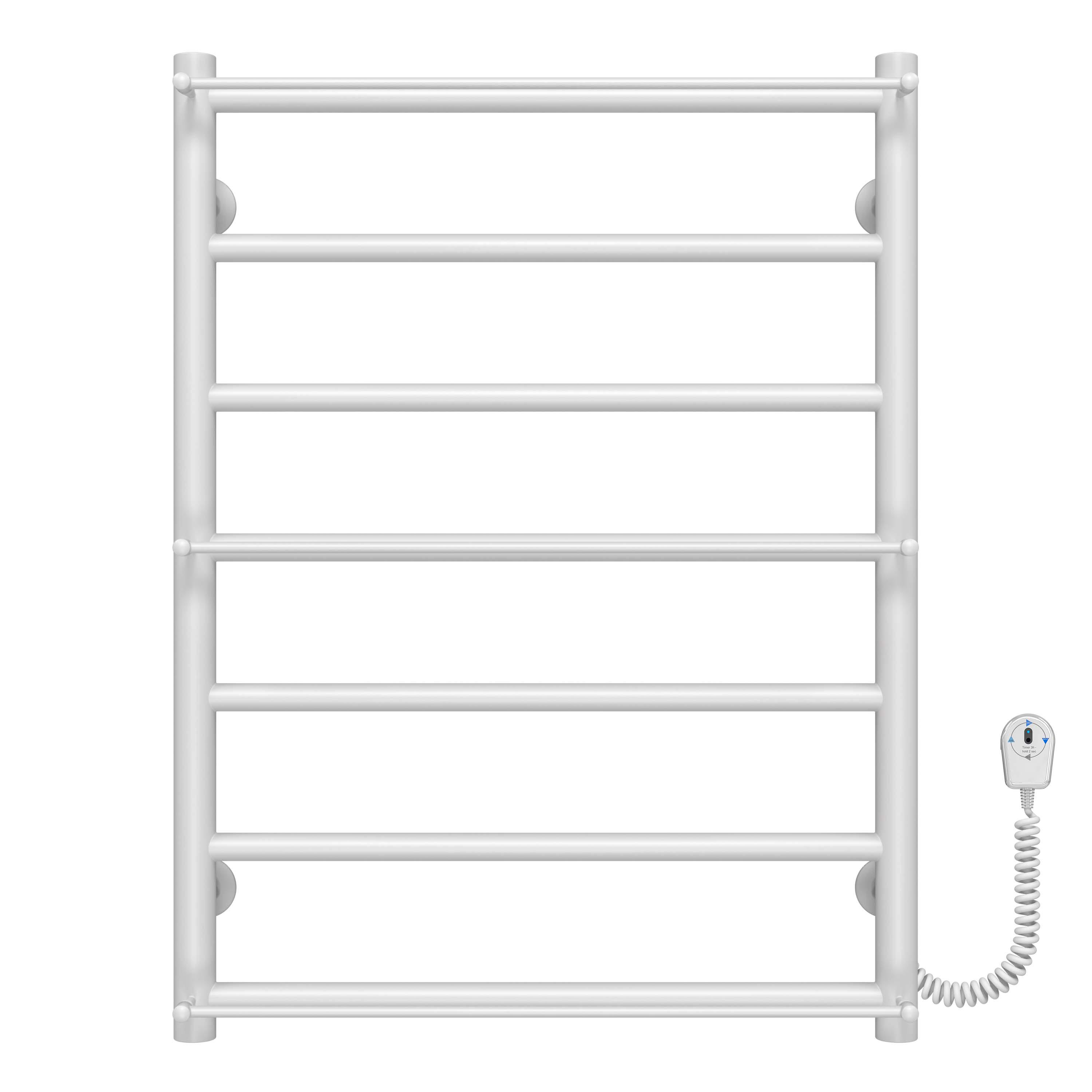 Полотенцесушитель электрический Deffi Ladder П7 EF16 правое подключение нержавеющая сталь 500х700 мм Белый (C.LK.70.50.7.EWL5)