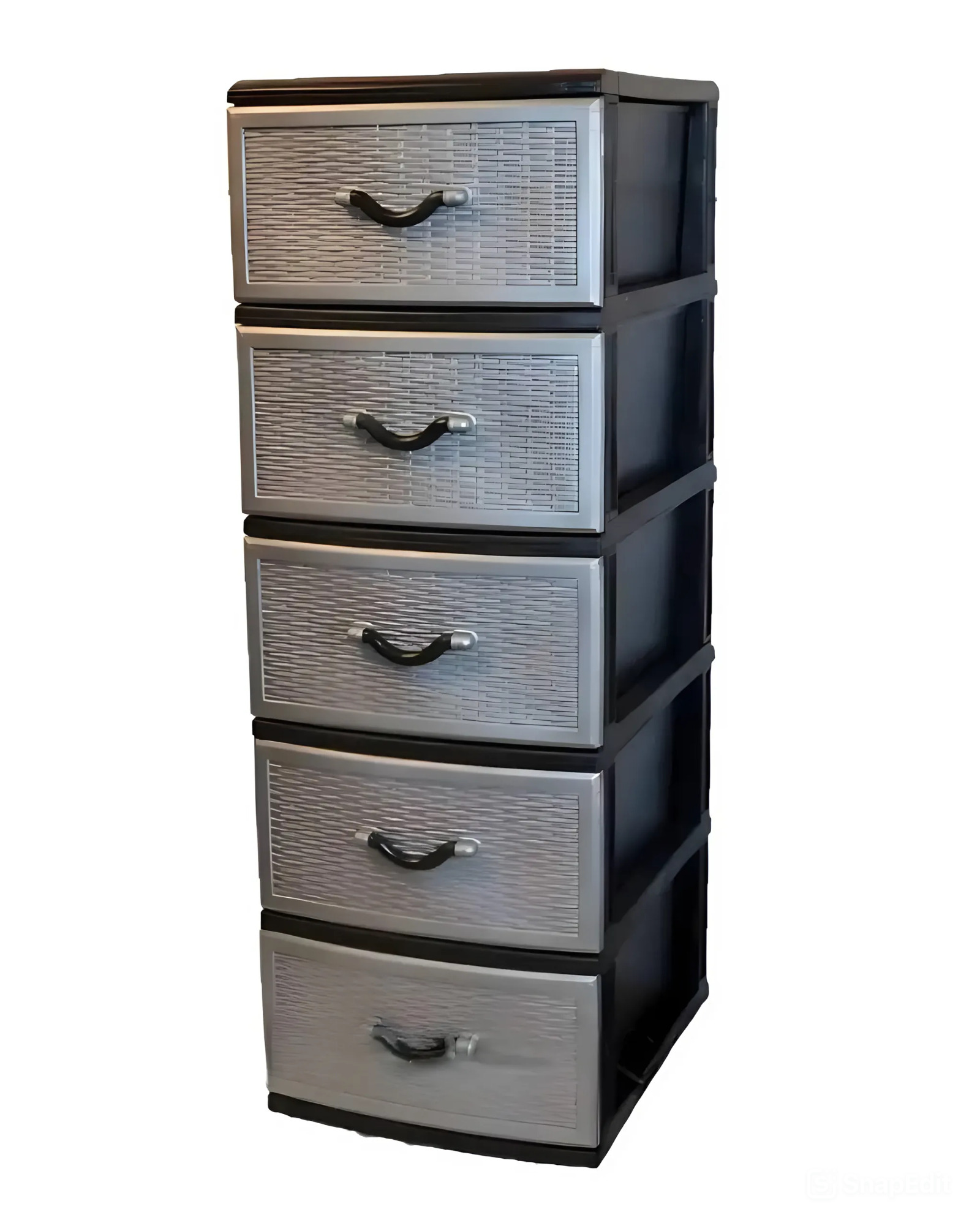 Комод пластиковий для дому Plastics Cтиль 5 ящиків 38х47х112 см Чорно-сірий Комод пластиковий для дому Plastics Cтиль 5 ящиків 38х47х112 см Чорно-сірий