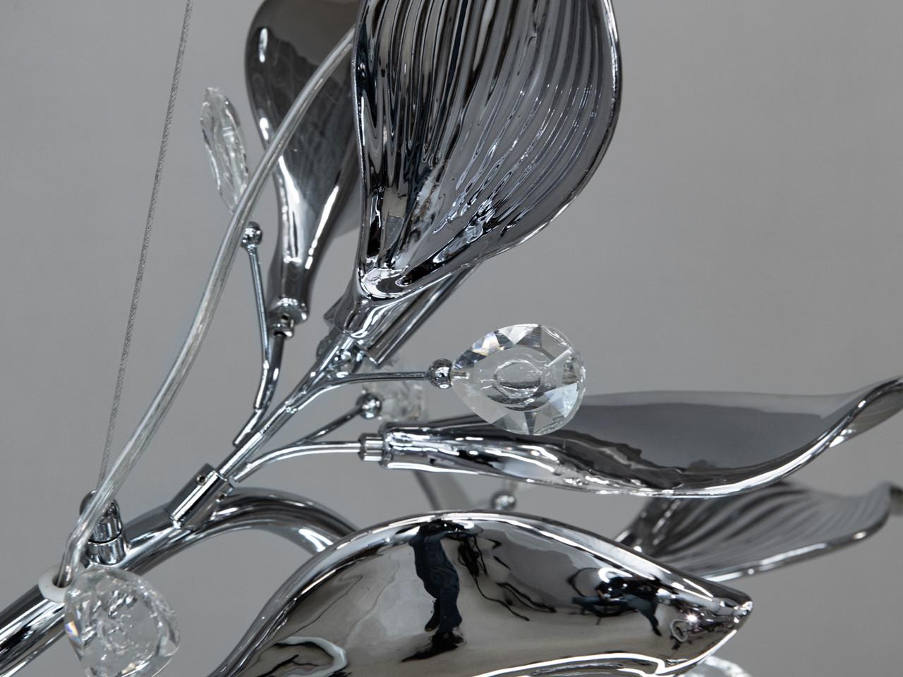 Люстра подвесная 7229-9PLHR-LS керамическая вытянутой формы на 9 ламп Хром (2511343139) - фото 4 Люстра подвесная 7229-9PLHR-LS керамическая вытянутой формы на 9 ламп Хром (2511343139) - фото 4