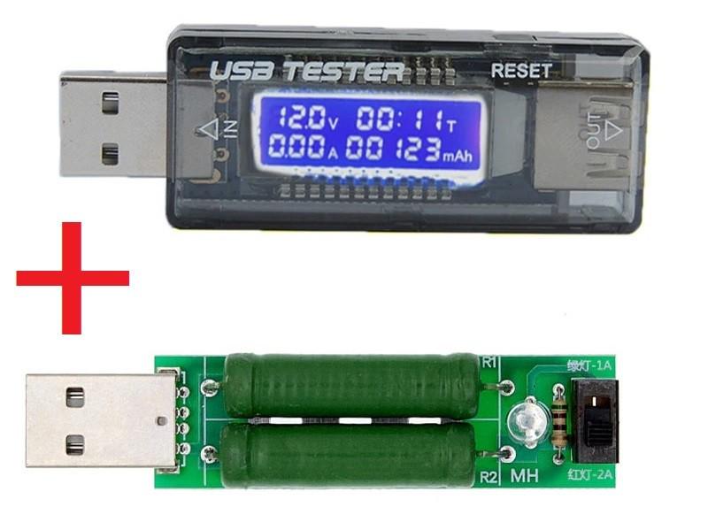 Тестер Keweisi KWS-V20 з навантаженням USB 1А/2А 72х135х23 мм Чорний - фото 13