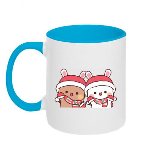 Чашка двухцветная Winter Bubu and Dudu 320 мл Белый с голубым (16170232-33-196004)