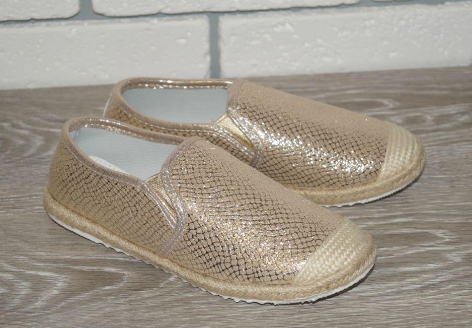 Эспадрильи Jong Golf 32 р. 21 см Золотистый (30247-32)