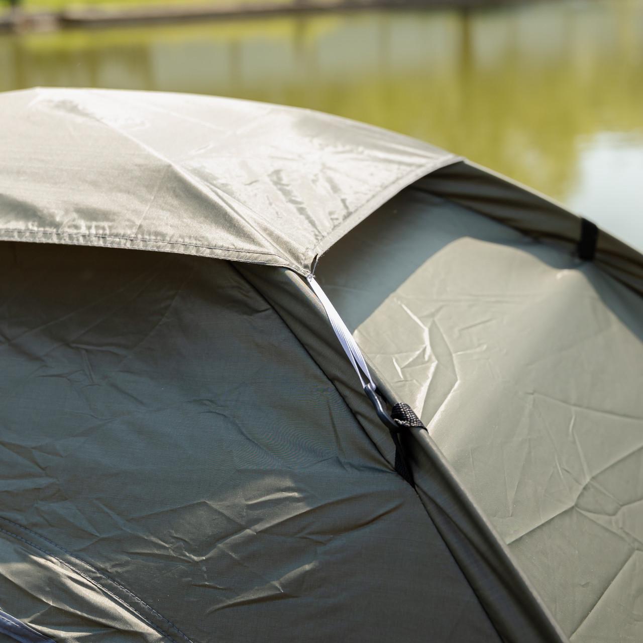 Намет двомісний LU-025GR кемпінговий туристичний для риболовлі 200x150x120 см Хакі (7467) - фото 7