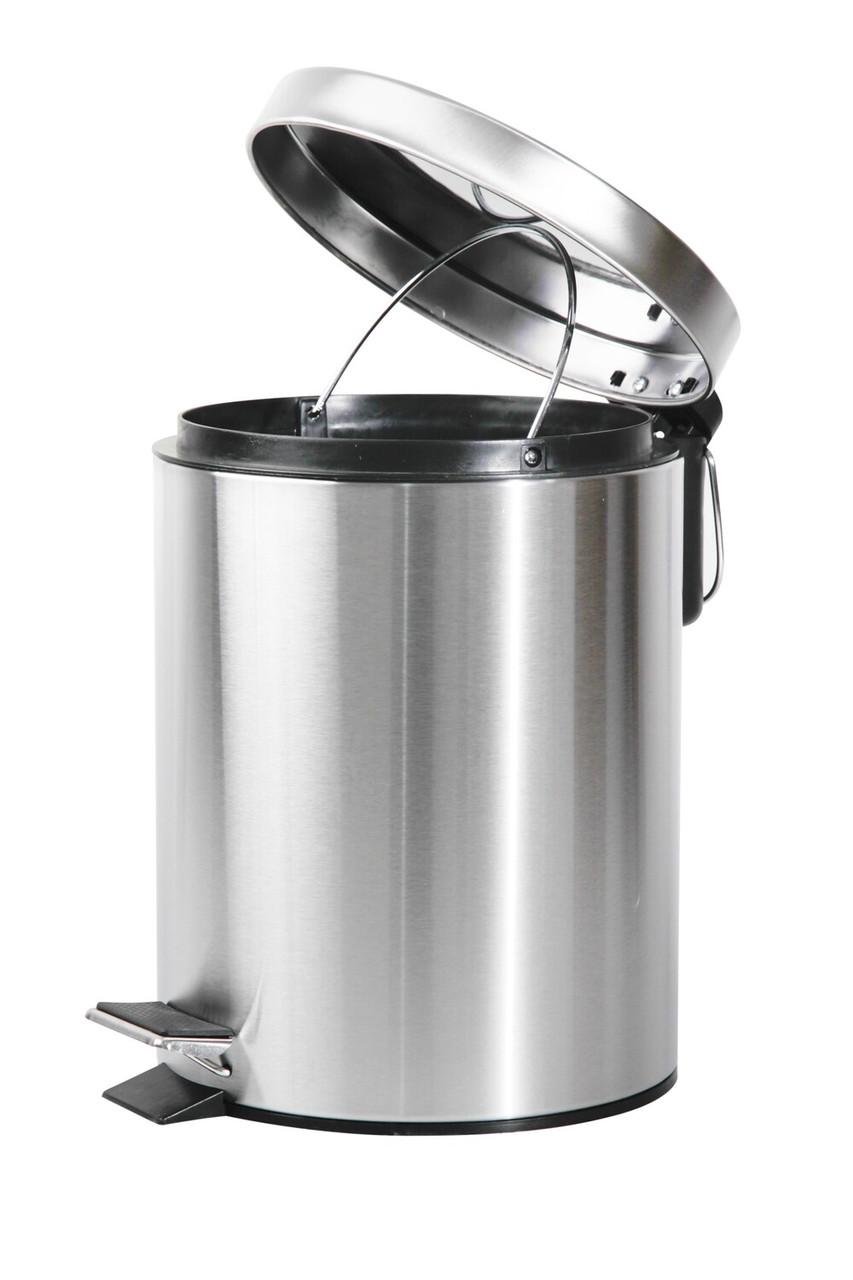 Мусорное ведро круглое Zerix Solo-TC0107 SS Color 7 л Нержавеющая сталь (ZX5899) - фото 7