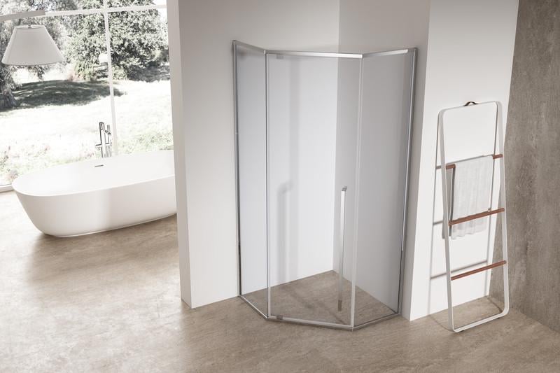 Душевая кабина без поддона KOER SR SC06-100x100x200-TR-01 прозрачное стекло Easy Clean 8 мм Хром (KR5365) - фото 2 Душевая кабина без поддона KOER SR SC06-100x100x200-TR-01 прозрачное стекло Easy Clean 8 мм Хром (KR5365) - фото 2