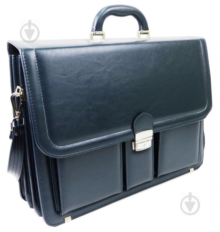 Деловой портфель из искусственной кожи AMO Синий (SST03 navy)