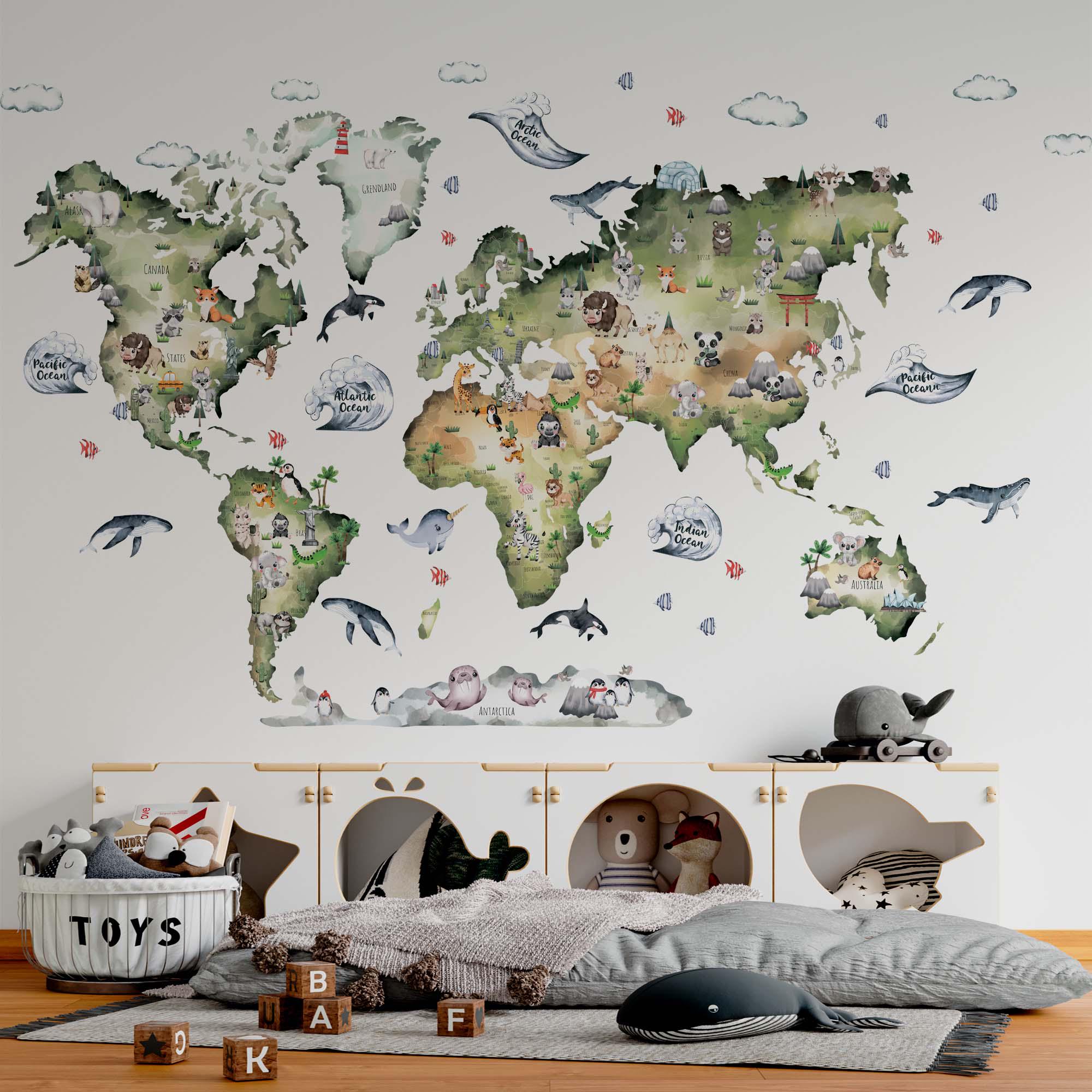 Интерьерные наклейки Lipastick Карта EN 200х120 см (7100820222)