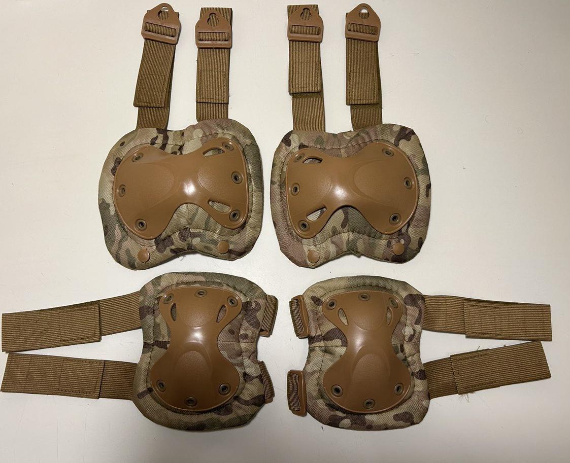Комплект військового захисту Eagle KN-04 наколінники та налокітники 4 шт. Хакі (160) - фото 8 Комплект військового захисту Eagle KN-04 наколінники та налокітники 4 шт. Хакі (160) - фото 8