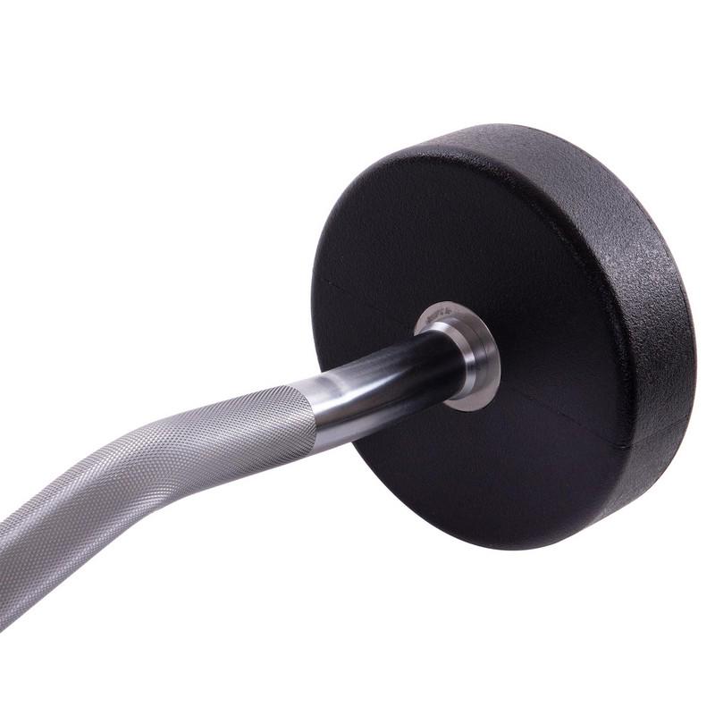 Штанга Zelart Urethane Barbell фіксована вигнута поліуретанова TA-2690-30 довжина 107 см 30 кг (DR002581) - фото 4