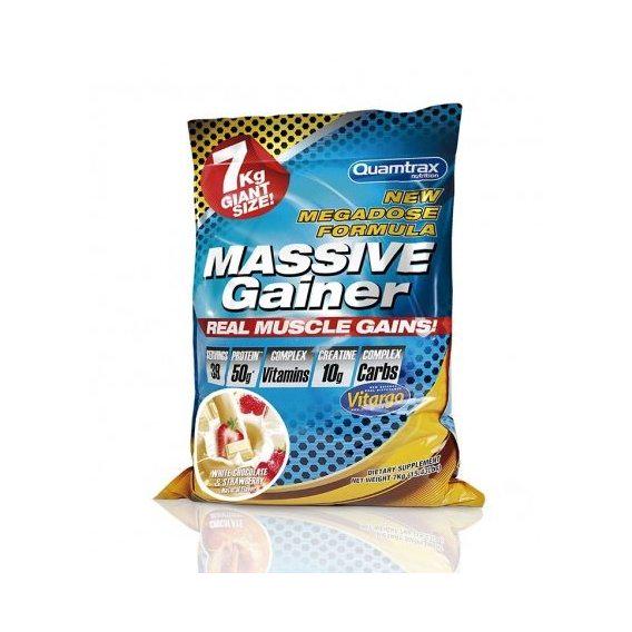 Гейнер Quamtrax Massive Gainer 7000 г 39 порций White Chocolate/Strawberry