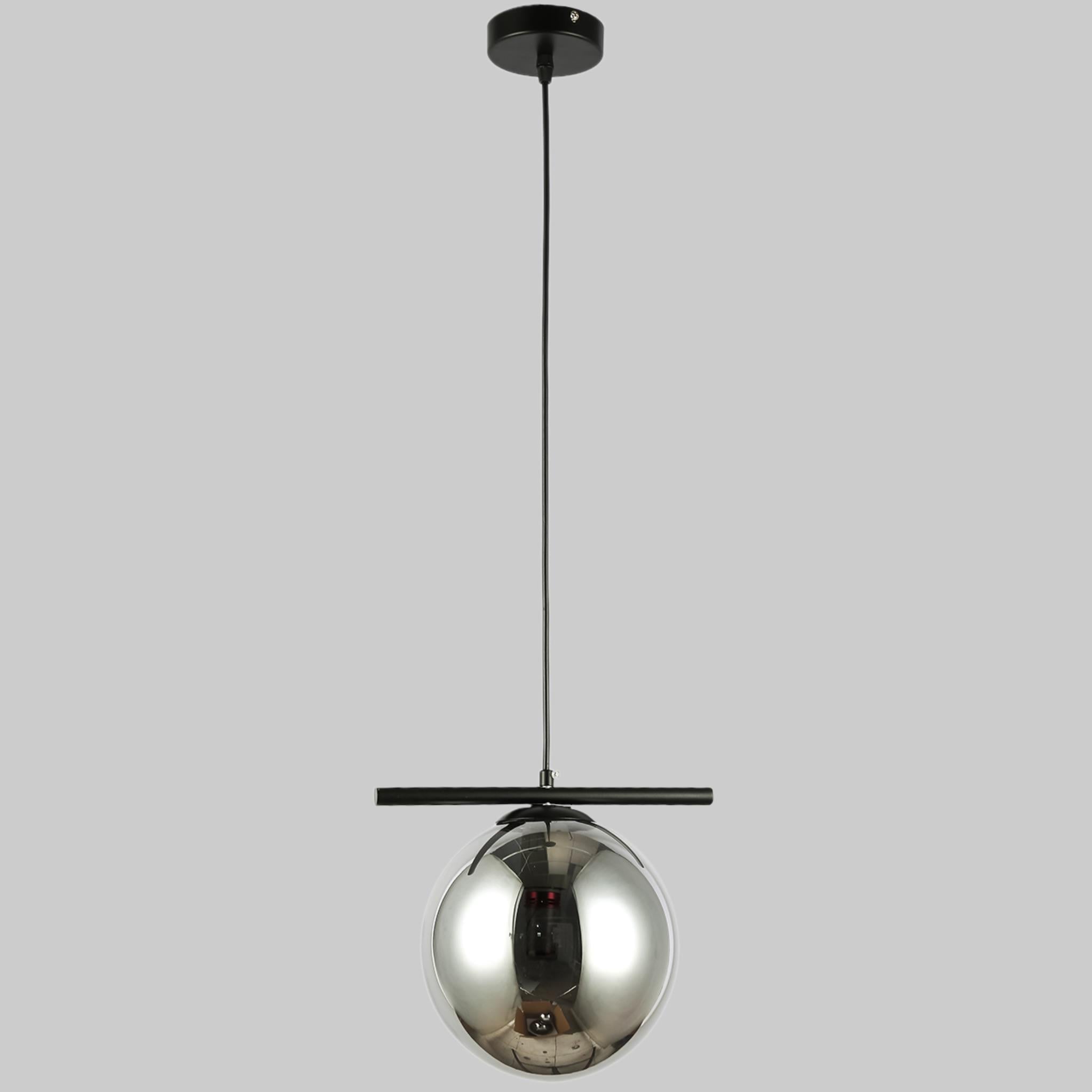 Світильник підвісний з кулею 20 см Чорний (84-1023-1 (200mm) BK+BK)