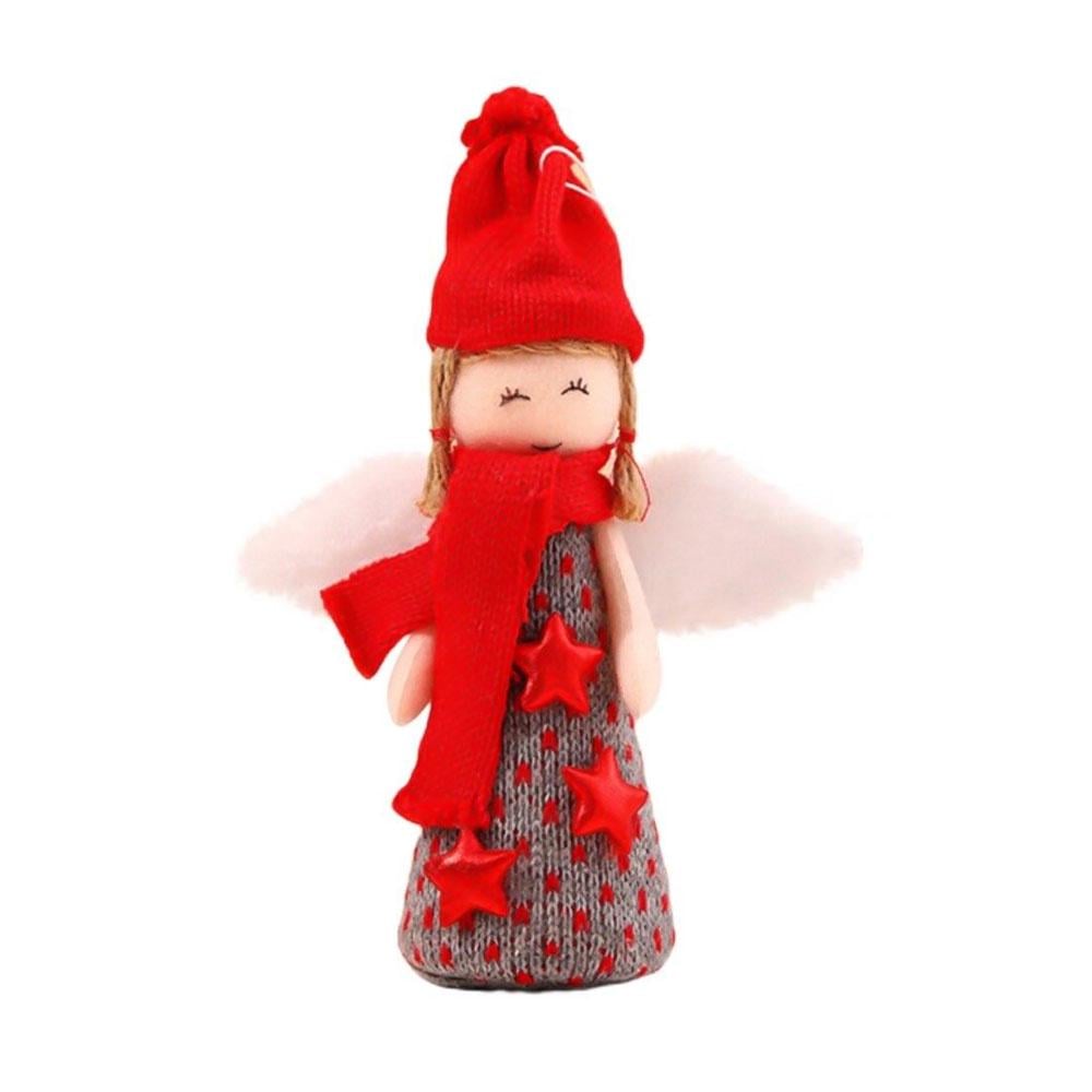 Игрушка рождественская на елку ангел в серо-красном наряде (TA0142_1) Игрушка рождественская на елку ангел в серо-красном наряде (TA0142_1)