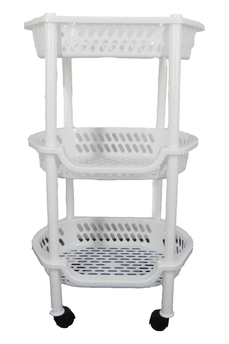 Этажерка Консенсус овальная 3 яруса на колесиках (1837323094)