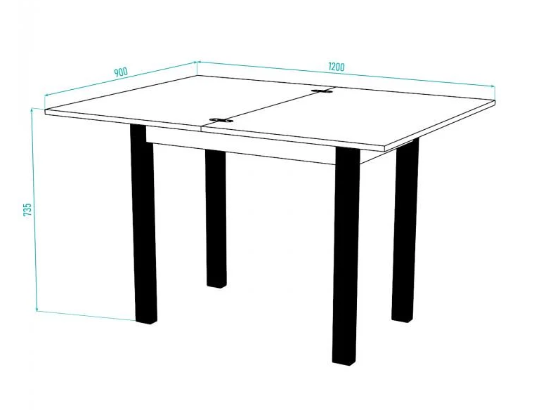 Стол-трансформер Knap Knap Gustus 120х90х73,5 см. Дуб крафт белый. - фото 2 Стол-трансформер Knap Knap Gustus 120х90х73,5 см. Дуб крафт белый. - фото 2