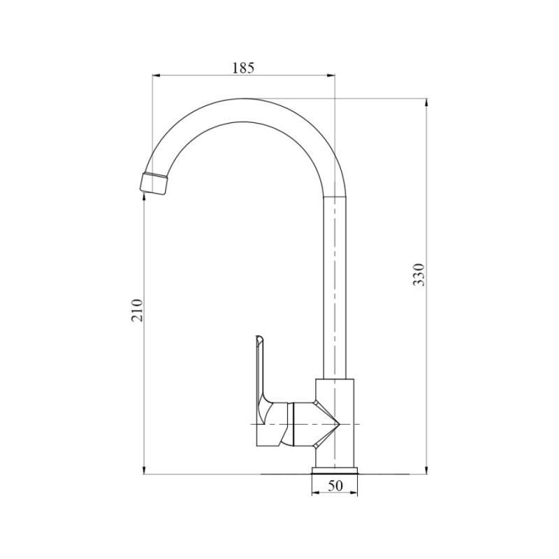 Змішувач для кухні Brinex 40C 007 (SD00033040) - фото 2