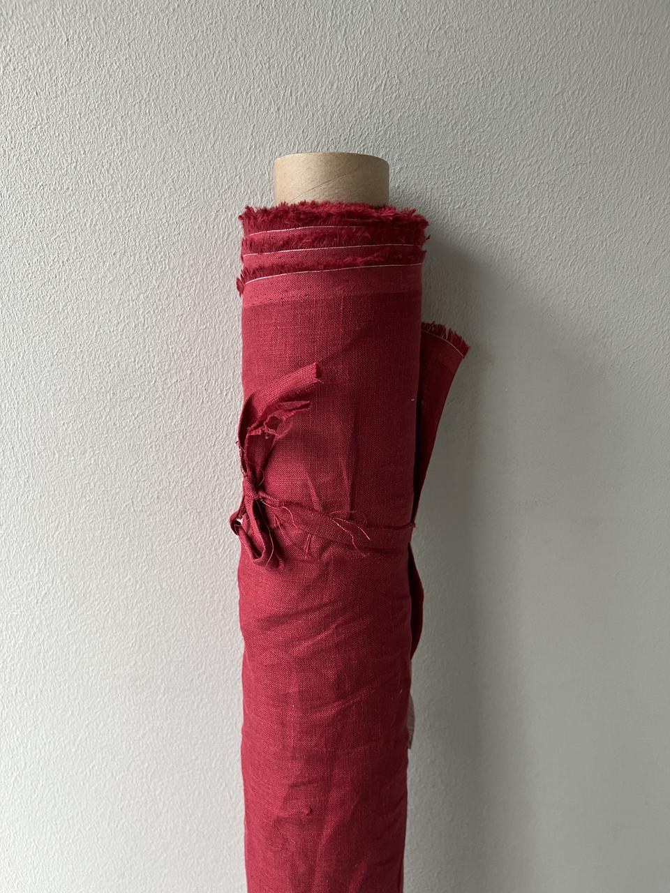 Ткань LINEN PLUS 100% лен 150 см 1358 Бордовый