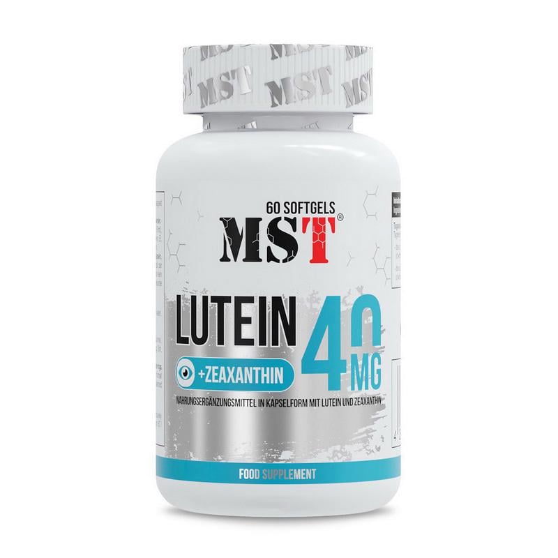 Лютеин MST Lutein 40 mg с зеаксантином из экстракта бархатцев 60 мягких капс.