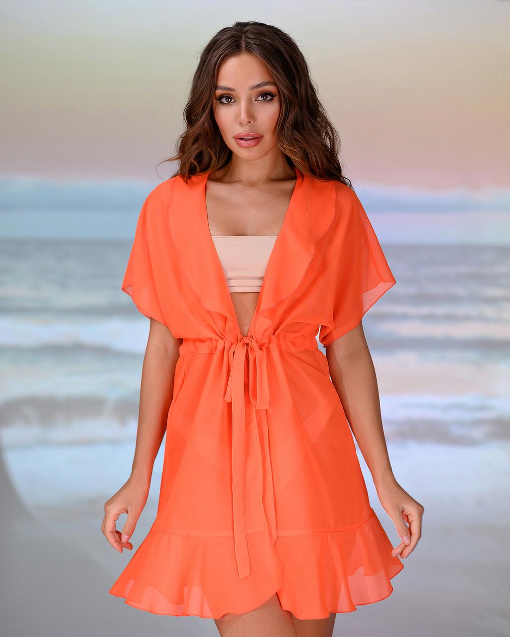 Туника пляжная 206 р. 46-48 Оранжевый (33386470)