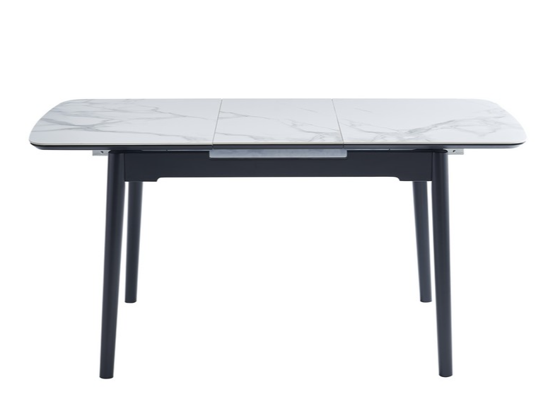 Обідній стіл розсувний Ветро 1100-1400x750x760 мм Білий мармур/Чорний (TМ-87) - фото 10